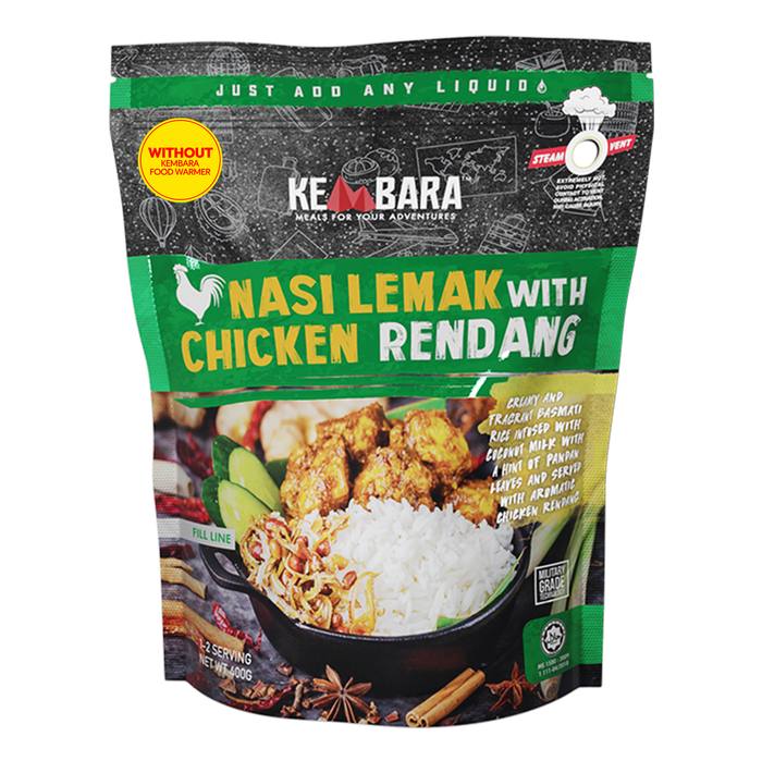 Nasi Lemak dengan Rendang Ayam